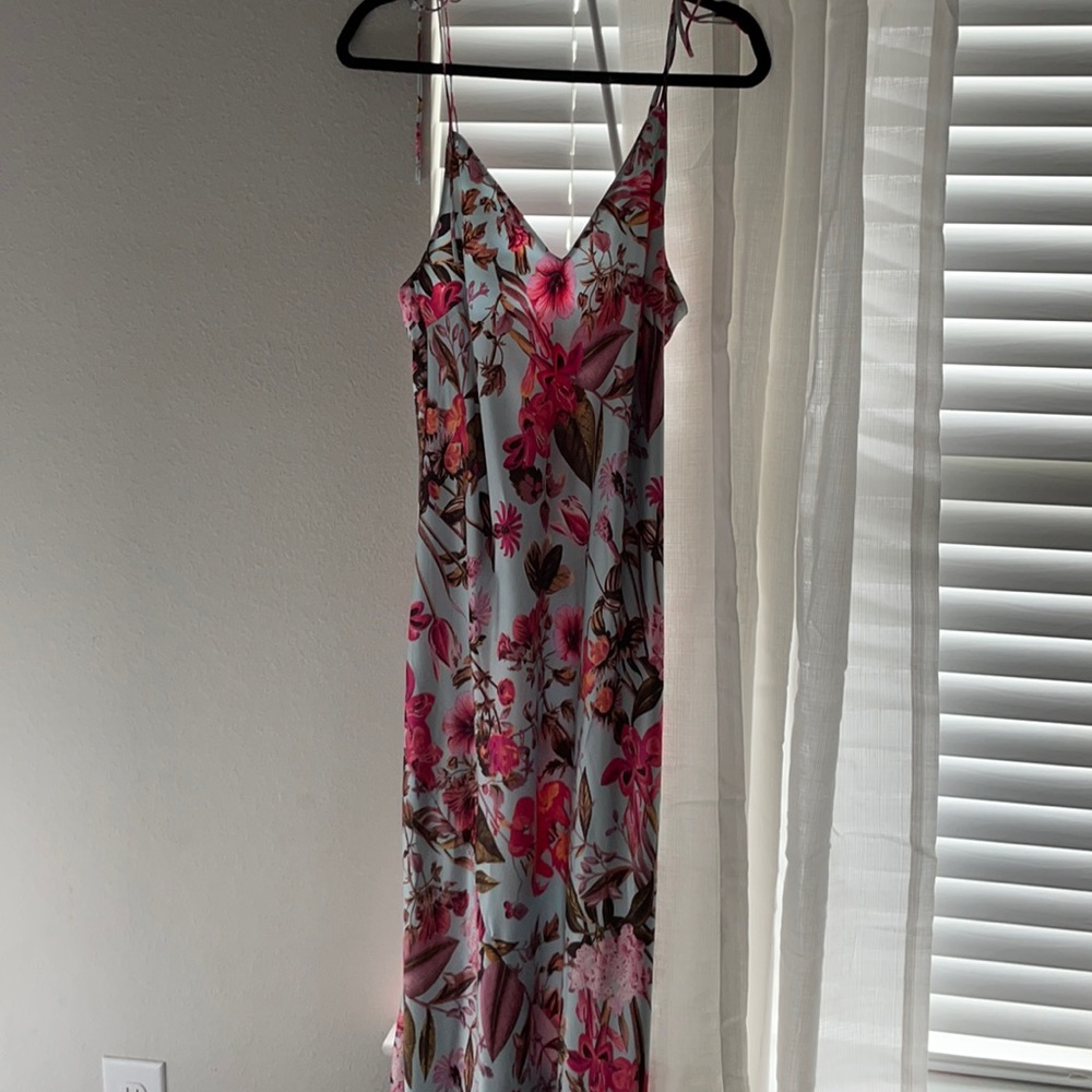 Beautiful Victoria’s Secret dress. Baby blue. With gorgeous pink flowers
